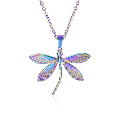 Stainless Steel Dragonfly Ornament Accessories Light Necklaces