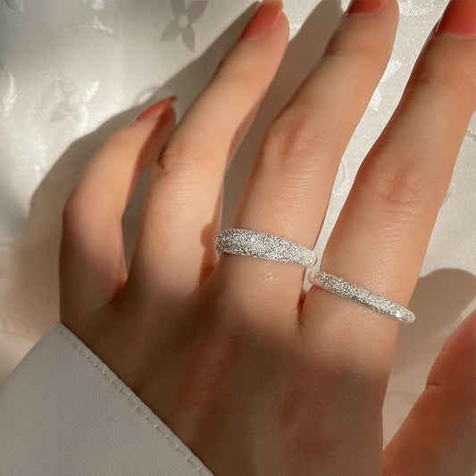 Female Fashion Personality Frosted Flashing Sky Series Index Rings