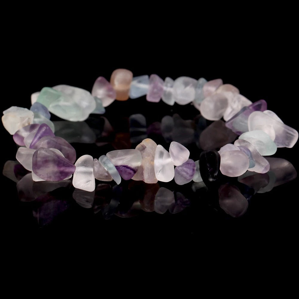 Natural Gravel Amethyst Elastic String Stretchable Bracelets