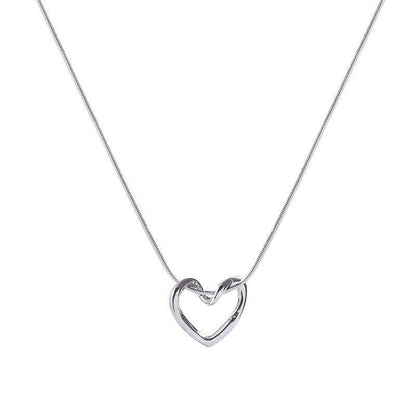Women's Titanium Steel No Fading Hollow Love For Light Necklaces