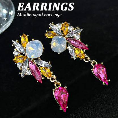 Design Elegant Flower Light Luxury High Earrings