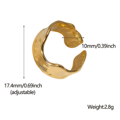 Stainless Steel Open Female Irregular Wind Rings