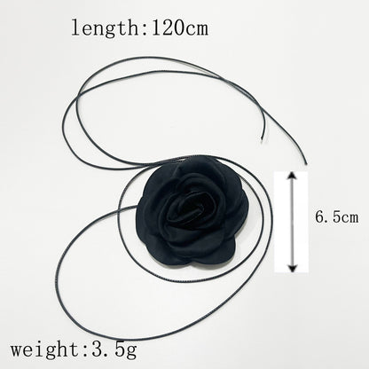 Personality Handmade Rose Creative Long Flower Necklaces