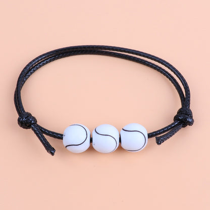 Football Fashionable Exquisite Row Ball Woven Bracelets