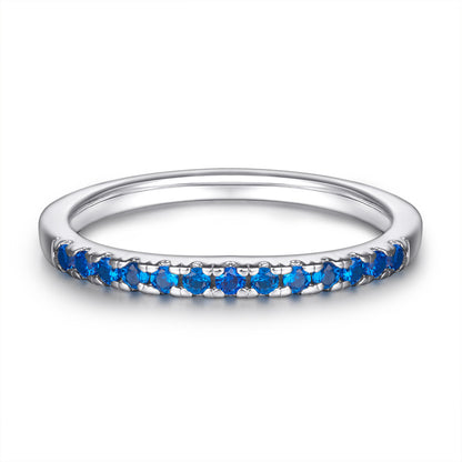 Inlaid Zircon Gang Drill Lettering Index Rings