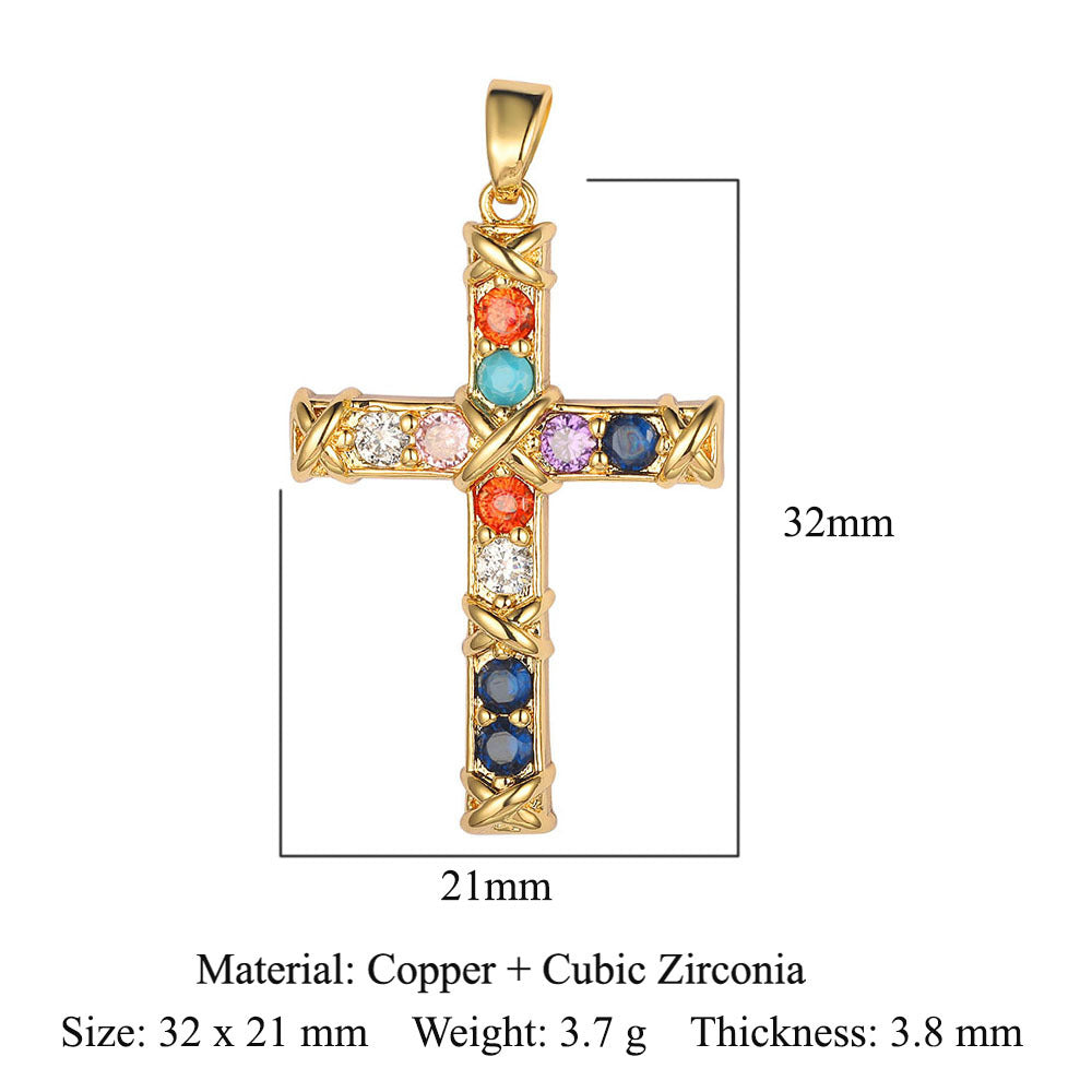 Zirconium Copper Micro Inlaid Zircon Ornament Pendants