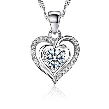 Heart Of The Ocean Clavicle Light Luxury Simplicity Pendants