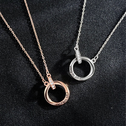 Women's Summer Sterling Sier Mobius Strip High-grade Necklaces