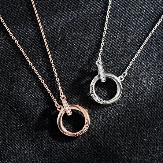 Women's Summer Sterling Sier Mobius Strip High-grade Necklaces