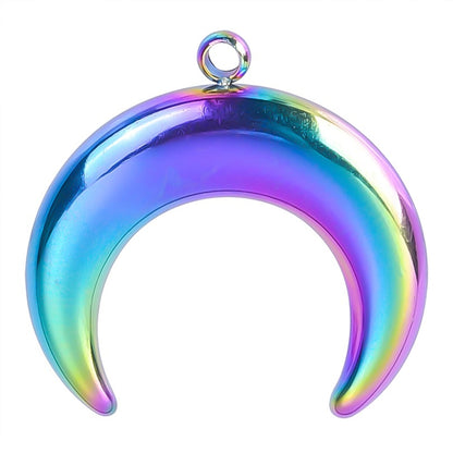 Sier Golden Crescent Titanium Steel Colorful Pendants