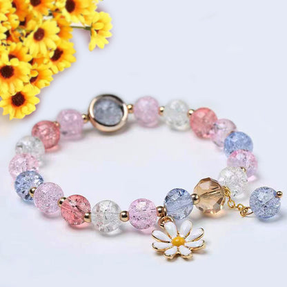 Explosion Flower Crystal Sunflower Female Personality Design Little Bracelets