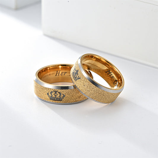 Titanium Steel Couple Fashion Hand Accessories Rings