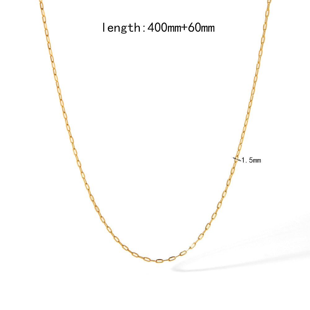 Gold Plated Chain O-shaped Figaro Personality Necklaces