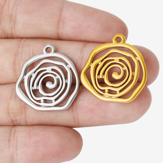 Stainless Steel Irregular Circles Parts Design Pendants