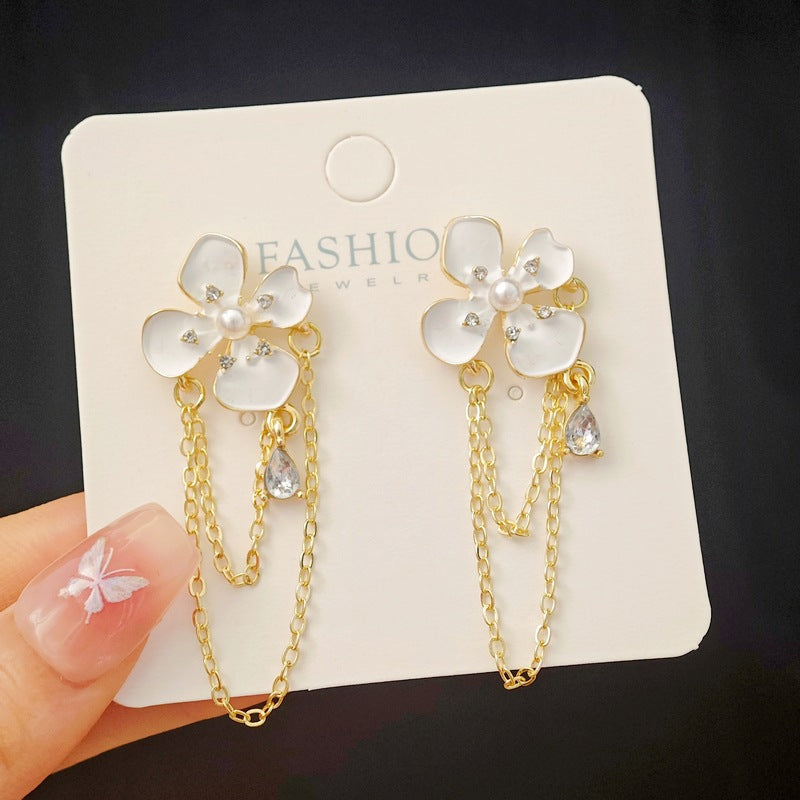 Fresh Simple Flower Light Luxury Fashion Earrings