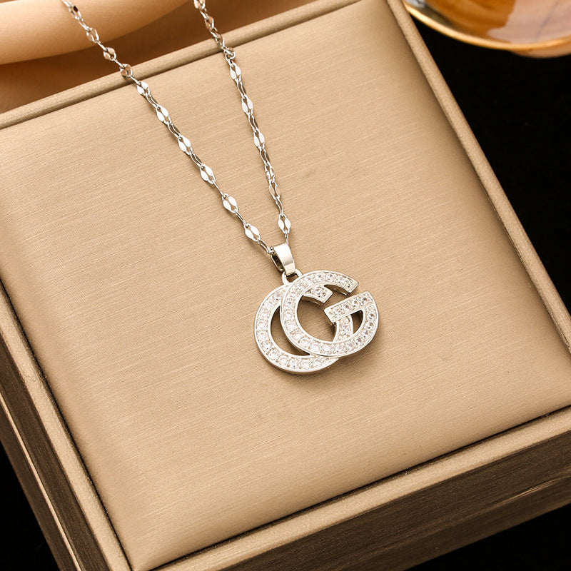 Women's Steel Ornament Design High-grade Light Luxury Necklaces