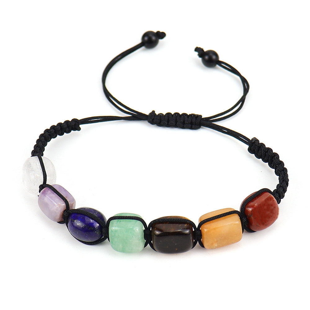 Live Streaming Hand-woven Colorful Crystal Rectangular Bracelets