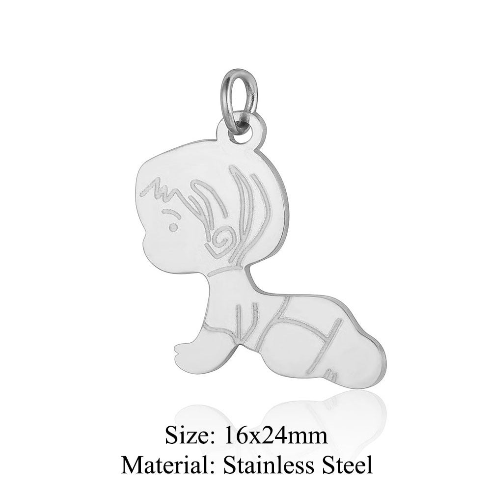 Boy Jewelry Titanium Steel Family Ornament Pendants