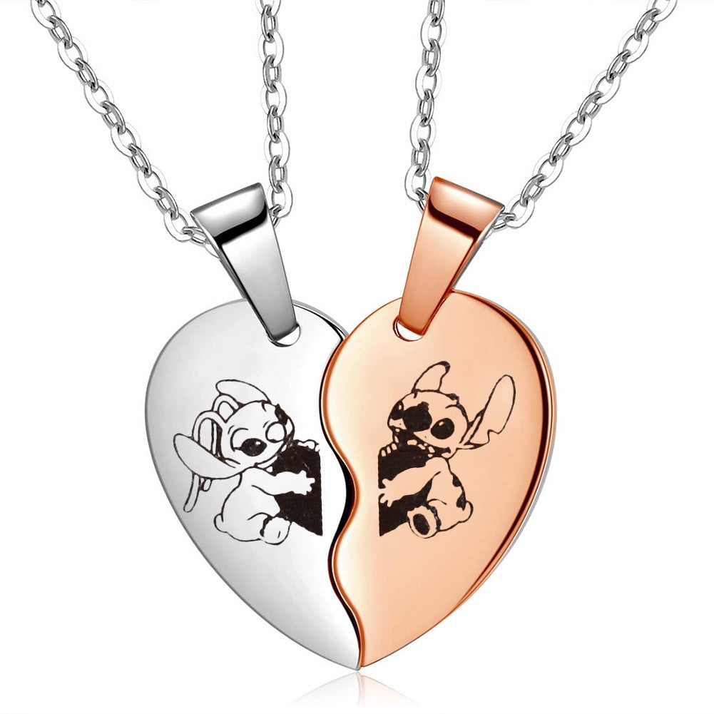 List Cartoon Animation Star Stitch Love Necklaces