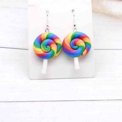 Ice Cream Candy Drink Resin Homemade Earrings