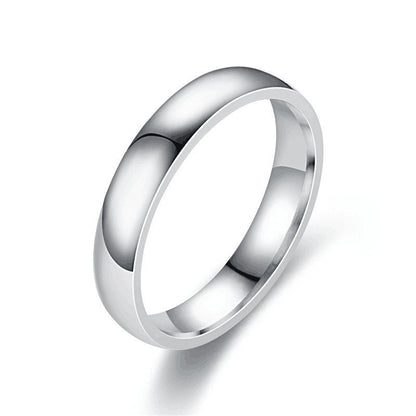 Men's Korean Jewelry Arc Glossy Simple Stainless Rings