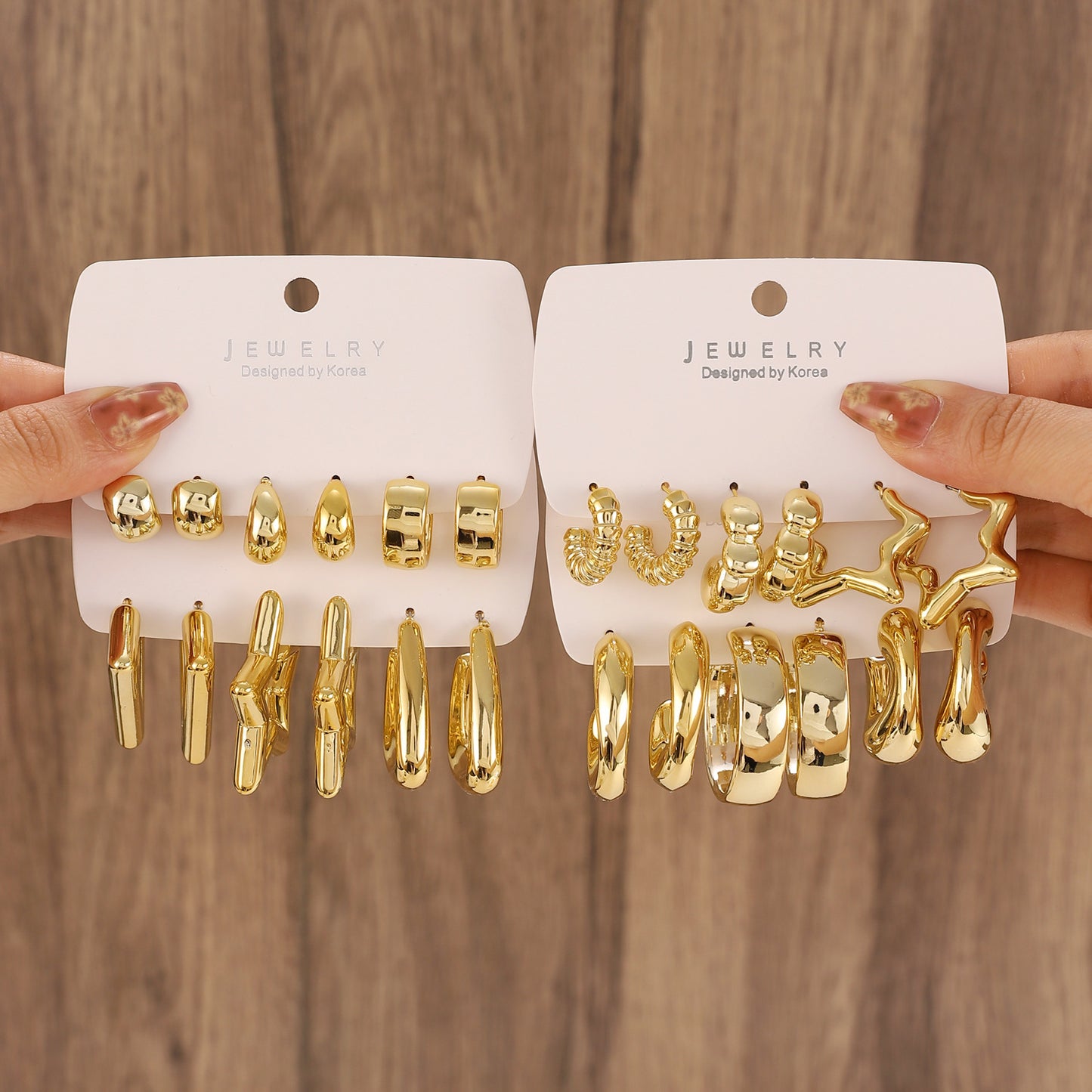 Women's Exaggerated Shaped Suit Personalized Gold Sier Earrings