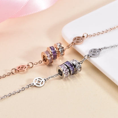 Steel Wind Chimes Three-in-one Ice Crystal Bracelets