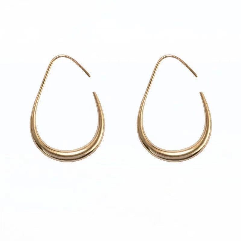 Personality Retro Style Temperament Simple Cold Hoop Ear Earrings