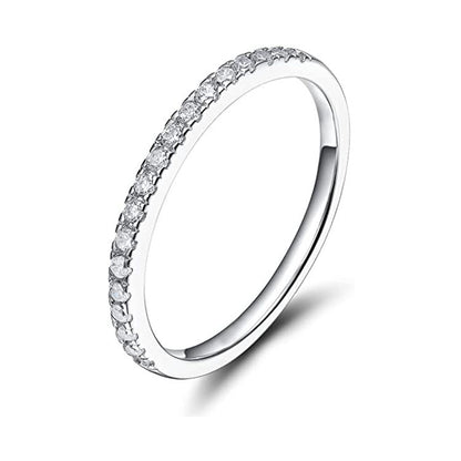 Fine Row Diamond Stackable Simulation Index Rings