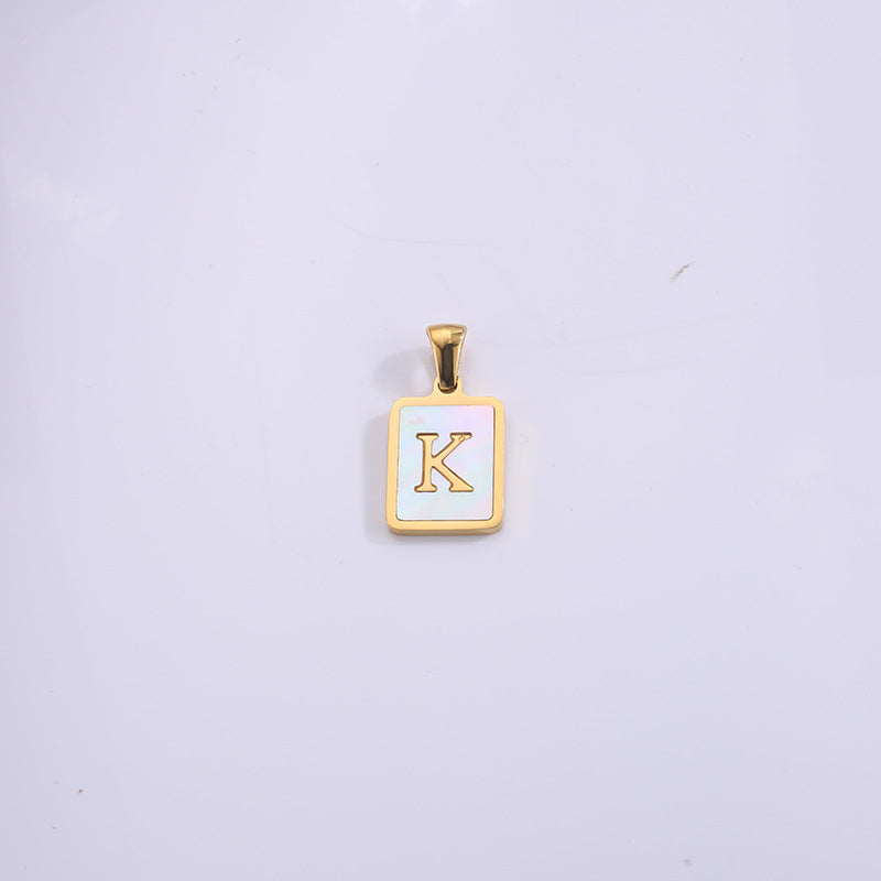 Fashion Real Gold Plated Letter Female Pendants