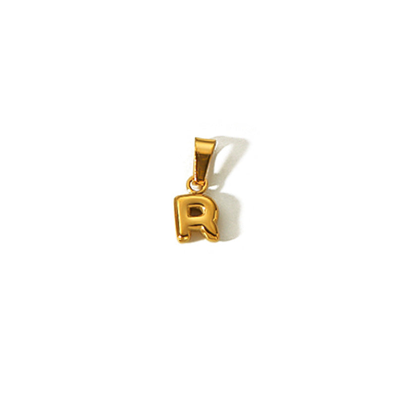 Minority Fashion Mini Bubble Letter Gold Stainless Pendants