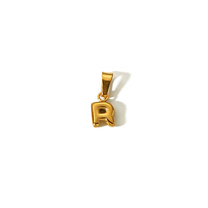 Minority Fashion Mini Bubble Letter Gold Stainless Pendants