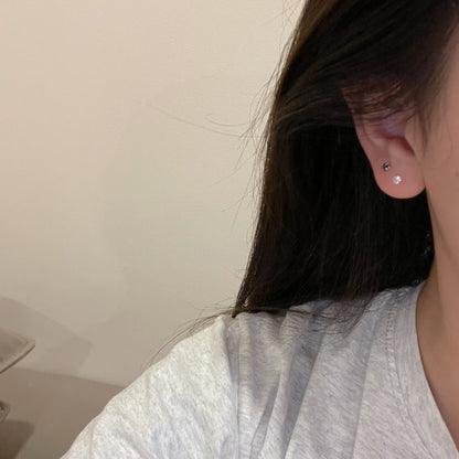 Zircon Simple Exquisite Compact Mini Ear Bone Earrings