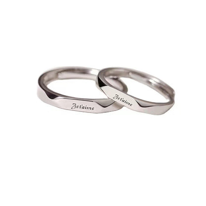 Women's & Men's Love You Couple Design Gift Commemorative Rings