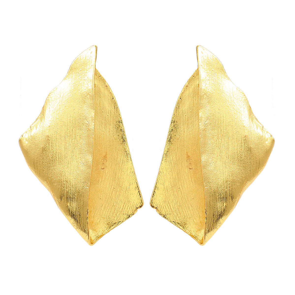 Women's Spring Gold Exaggerated Three-dimensional Polygon Metal Earrings