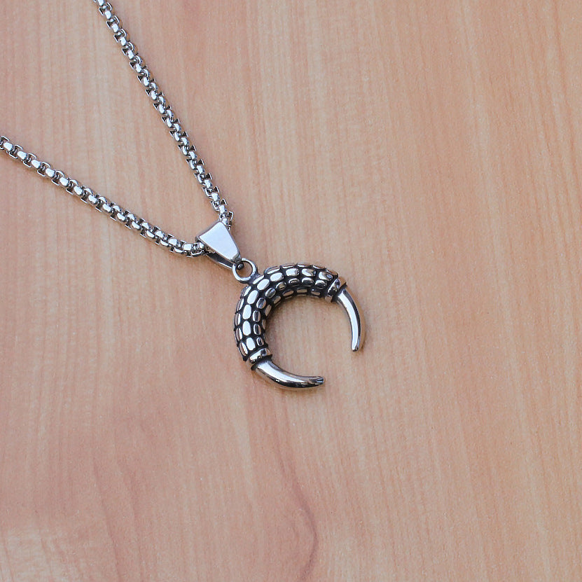 Fashion Stainless Steel Crescent-shaped Titanium Personality Necklaces