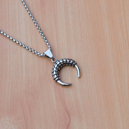 Fashion Stainless Steel Crescent-shaped Titanium Personality Necklaces