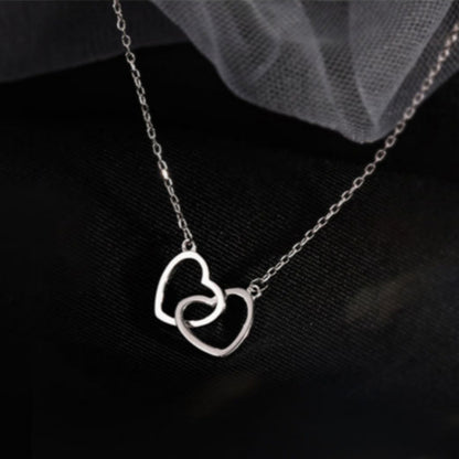 Fashion Valentine's Day Gift Love Simple Cold Style Double Necklaces