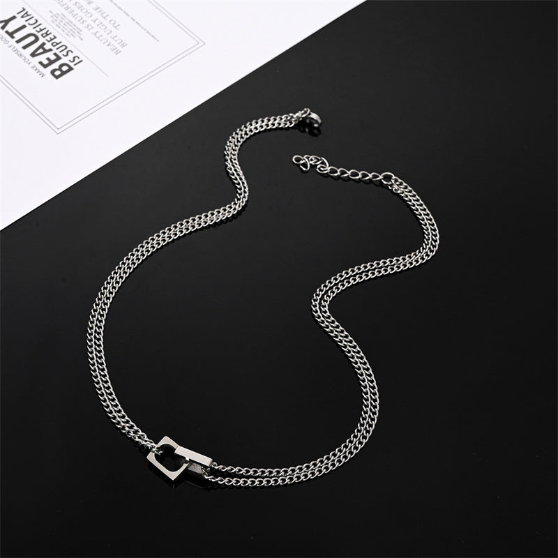 Men's Buckle Trendy Titanium Steel No Fading High-grade Necklaces