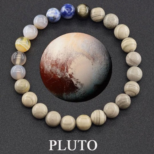 Men's Nine Planets Natural Stone Sun Saturn Bracelets