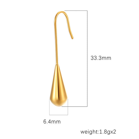 Women's Retro Water Drop High-grade Simple Artistic Irregular Earrings