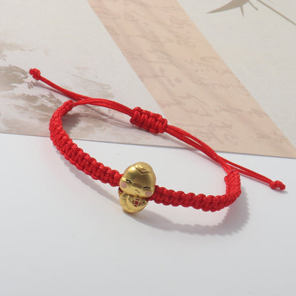 Year Of Snake Woven Love Holding Rabbit Spirit Bracelets