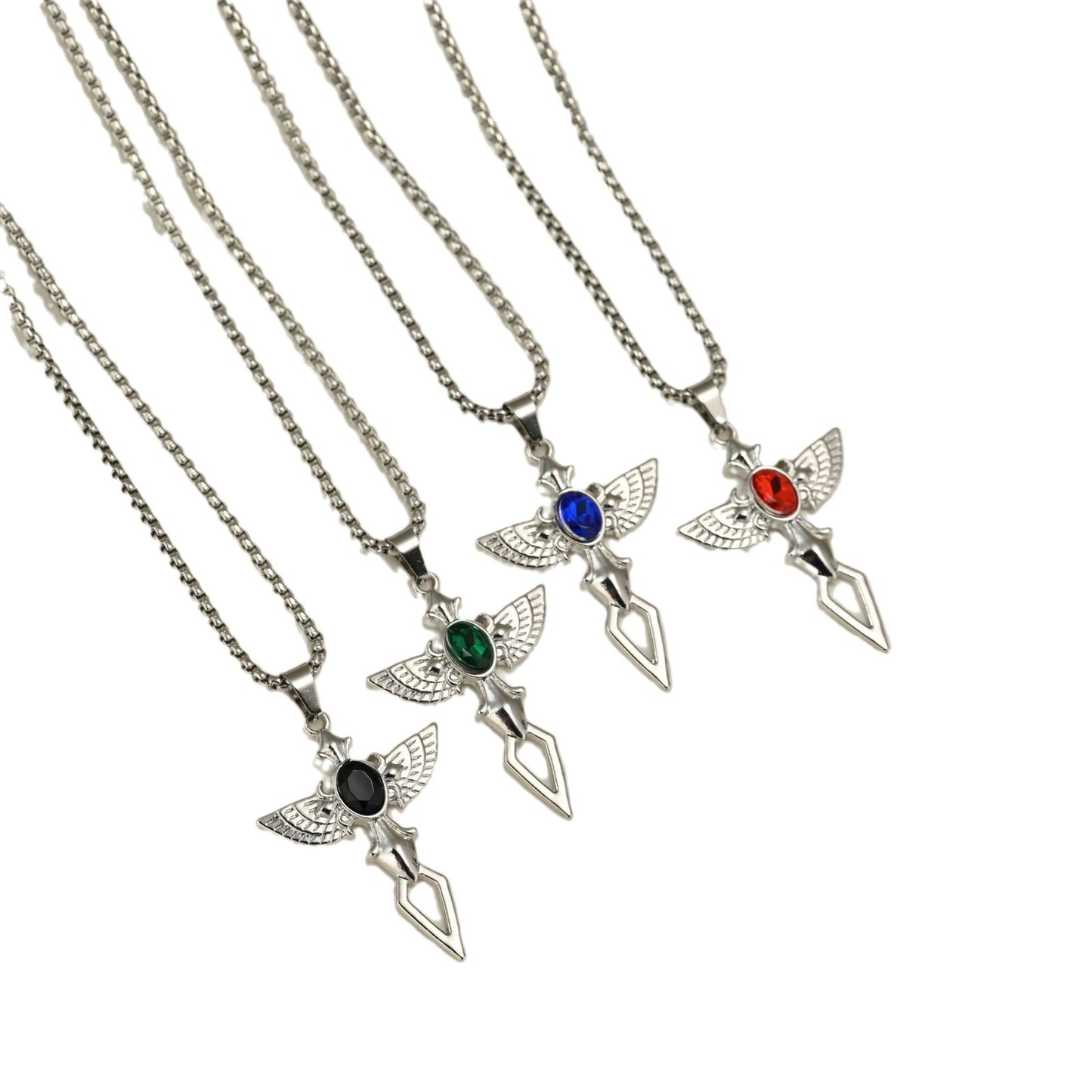 Men's Wings Korean Simple Retro Cross Street Necklaces