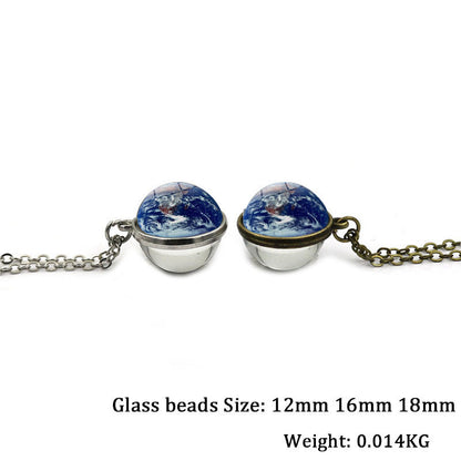 Women's Double-faced Crystal Glass Ball For Jewelry Pendants