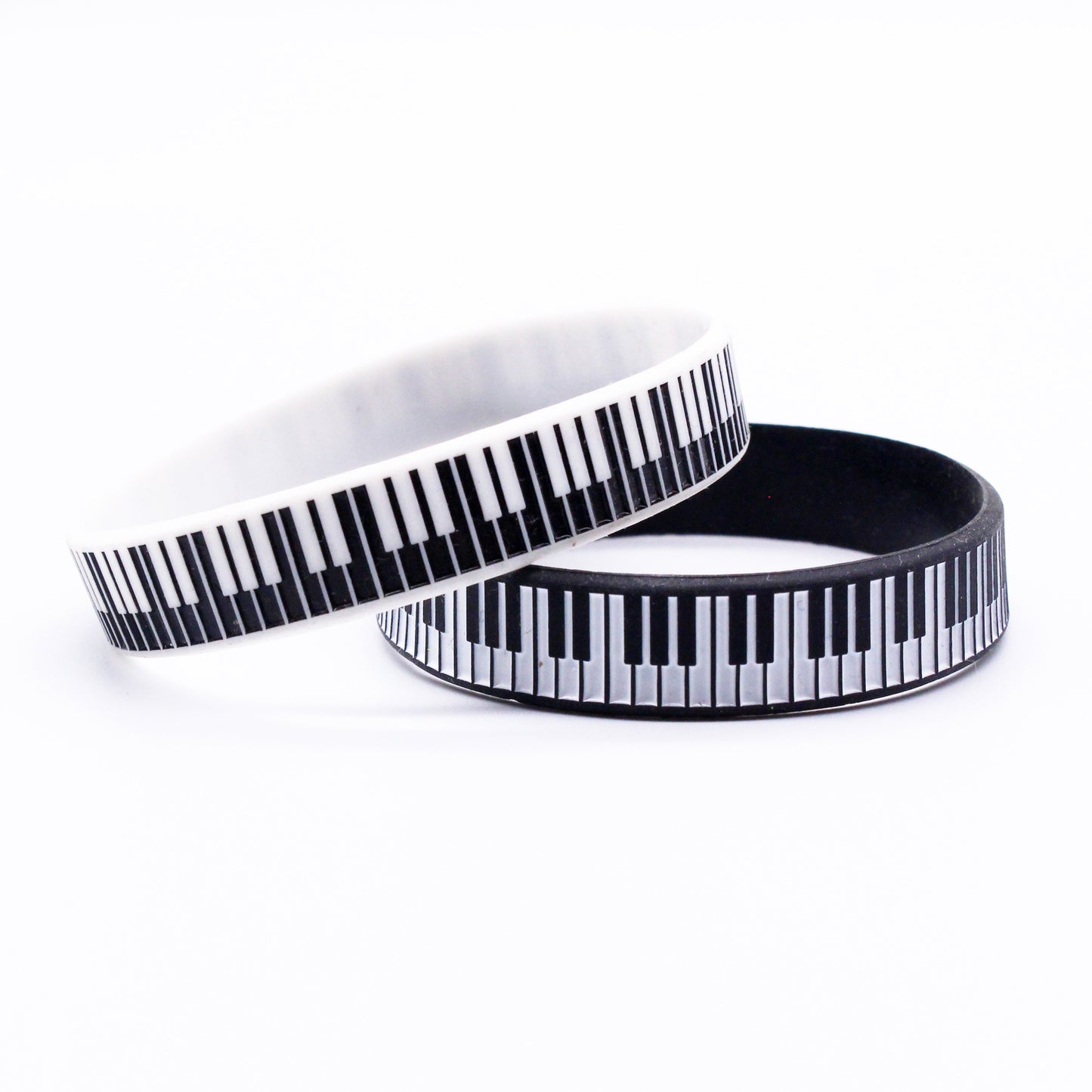 Piano Keys Silicone Music Symbol Black Bracelets