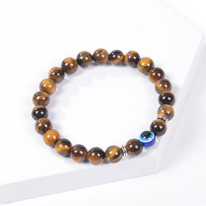 Evil Eye Natural Tigereye Devil Beaded Bracelets