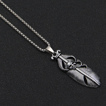 Men's Chain Hip Hop Style Titanium Steel Couple Necklaces