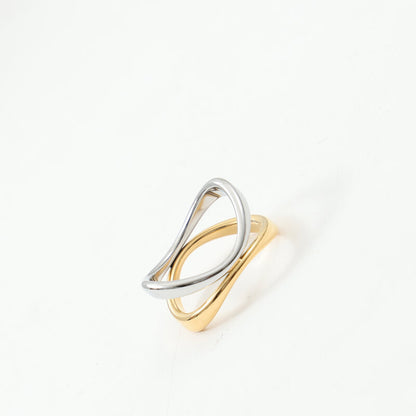 Two-color Color Matching Titanium Steel Gold Bracelets