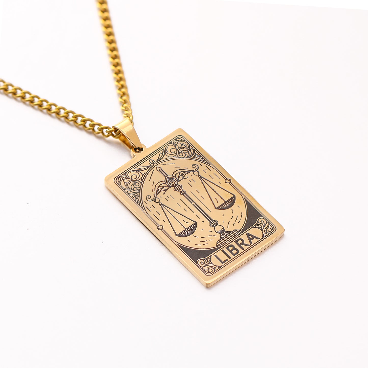 Men's Twee Constellations Logo Dog Tag Vintage Necklaces