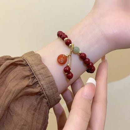 Women's Chinese Style Imitation Cinnabar Gourd Fu Bracelets